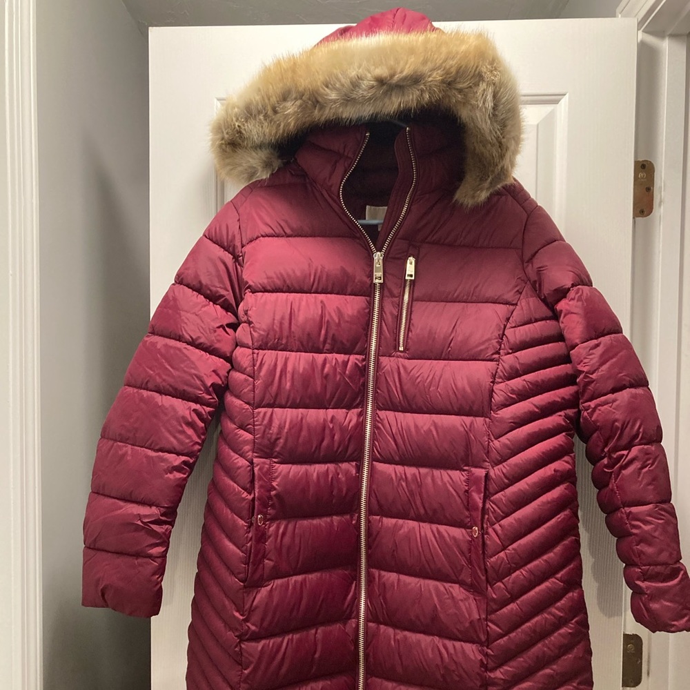 NWOT* women Michael Kors Faux Fur quilted puffer coat.